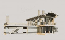 деревянный дом  каркас 7